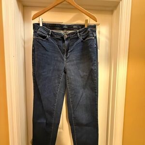 J. Jill Indigo Boyfriend Straight Leg Ankle Jeans